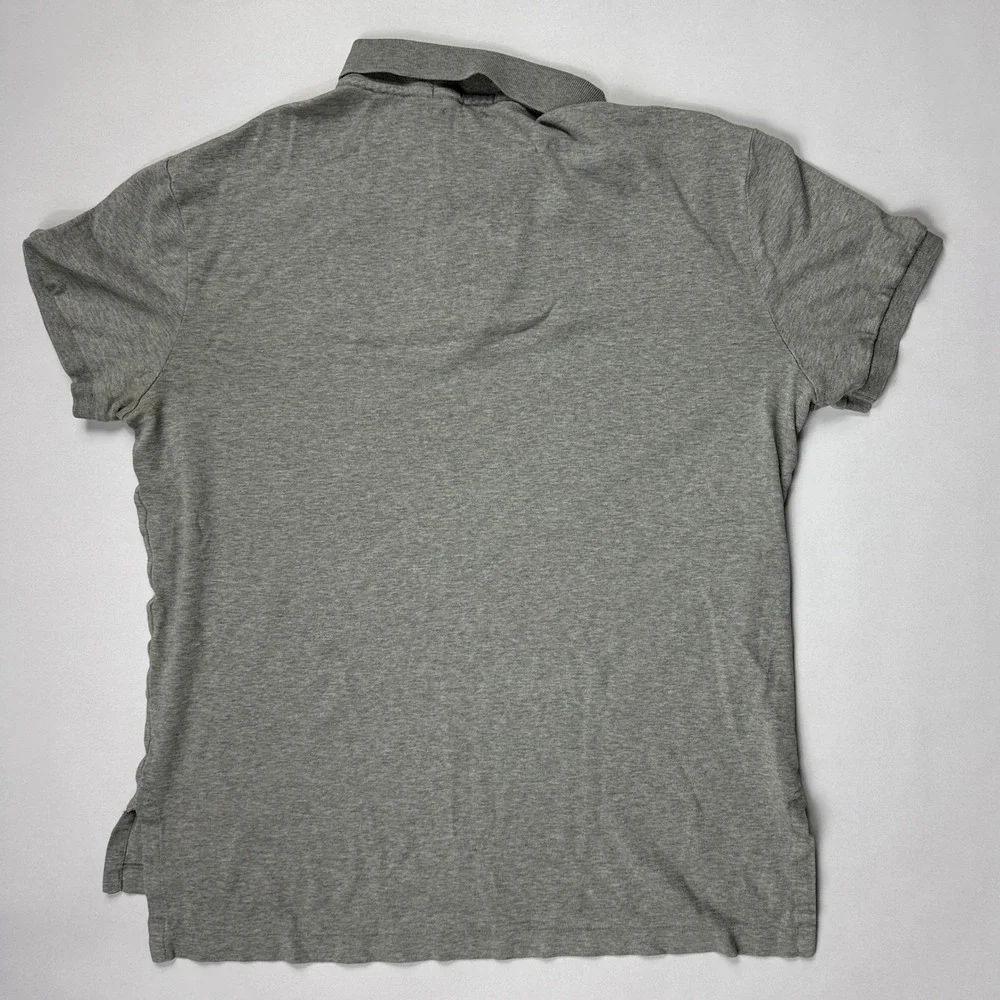 Polo Ralph Lauren Mens Gray Pima Soft Touch Polo Shirt Short Sleeve Size M